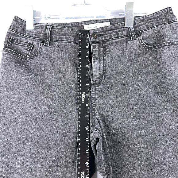 Chico's Platinum Denim Bootcut Jeans Womens Size 2 Regular Mid Rise Black - Picture 8 of 12